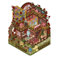 Isometric illustration of a cozy, multi-level house with various rooms and outdoor areas.